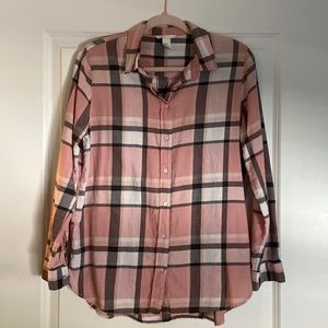 H&M 100% cotton pink flannel